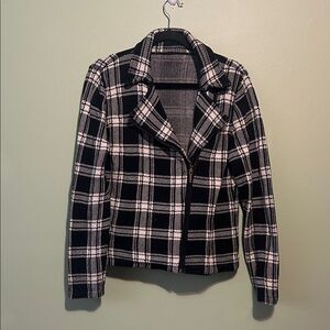Plaid Moto Sweater